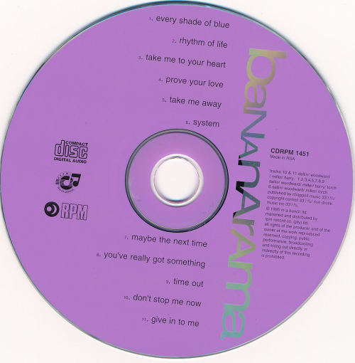 Bananarama - Ultra Violet CD - CDRPM 1451