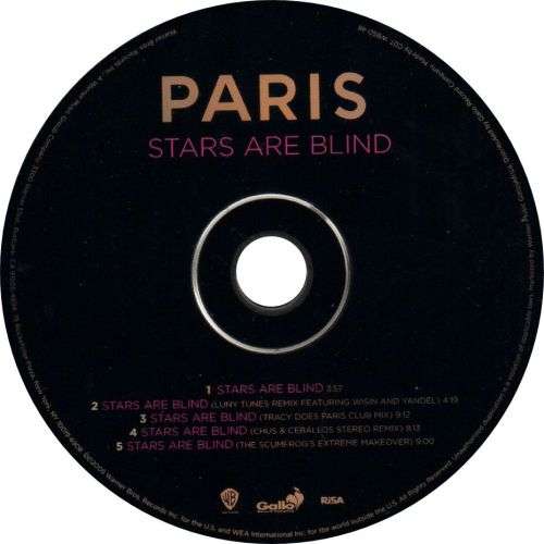 Paris Hilton - Stars Are Blind CD Single - WBSD48