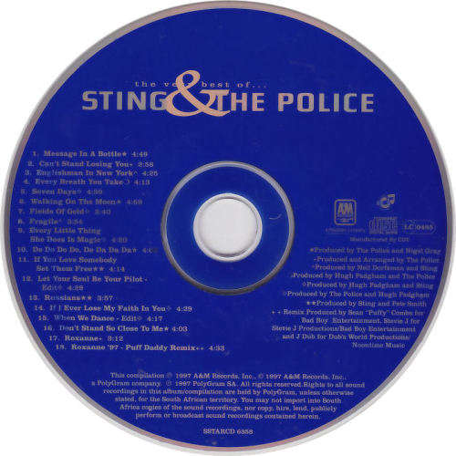 Sting and The Police - The Very Best Of Sting and The Police CD - SSTARCD6358