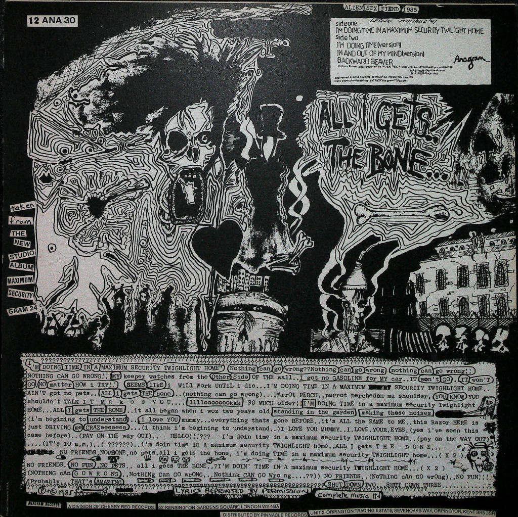 ALIEN SEX FIEND - I'm Doing Time In A Maximum Security Twilight Home - Import 12" Maxi Vinyl - 12ANA