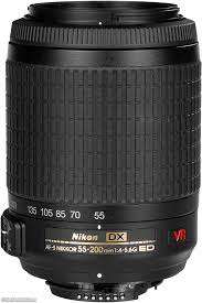 NIKON  DX   LENS  AF-S  NIKKOR  55-200mm 1:4-5.6 G ED  VR + FRONT & REAR CAPS