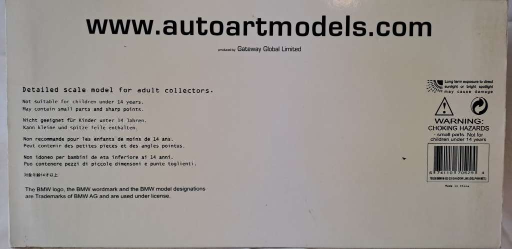BMW M 635 CSI Shadow line Scale 1:18