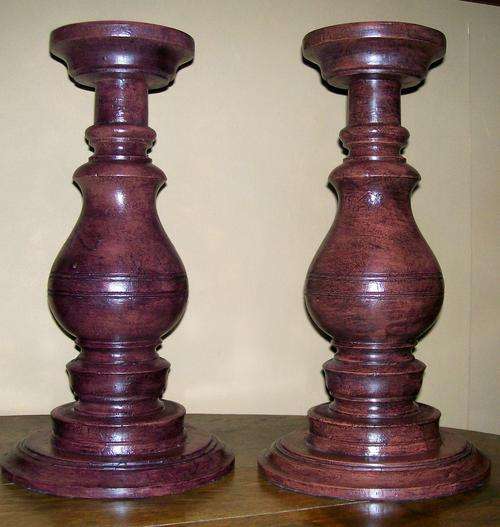 AWESOME PAIR OF LARGE WOODEN LOOKING COLUMNS - TO BE COLLECTED