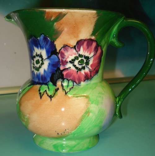 H & K Tunstall Primula ART DECO Jug pitcher Mint condition