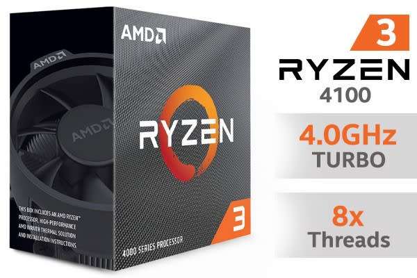AMD RYZEN 3 4100 (up to 4GHz) & Nvida GT 1030 Entry level Gaming Desktop