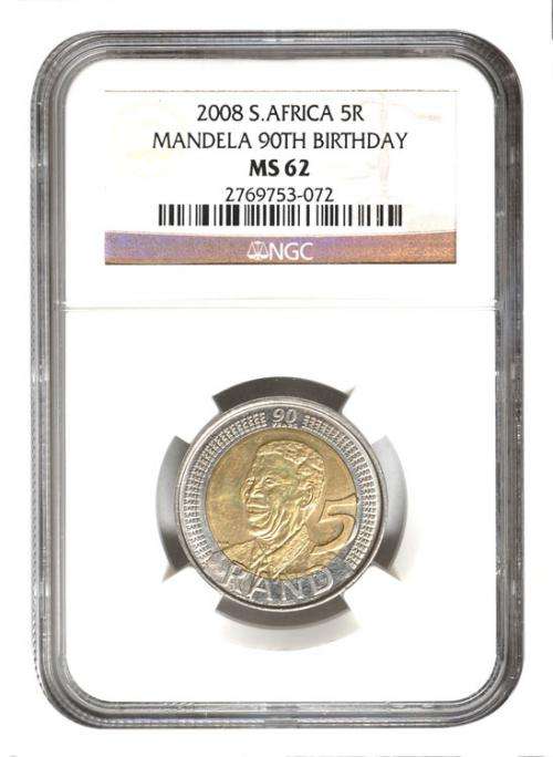 2008 Mandela's birthday NGC graded MS62