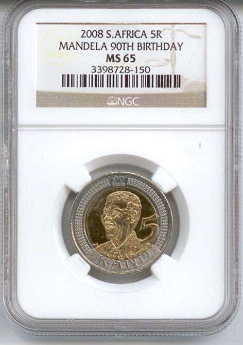 NGC graded 2008 MS65 Mandela's 90th Birthday