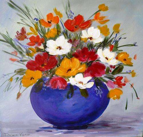 ORIGINAL PAINTING BY DALENE VICTOR - FLOWERS1