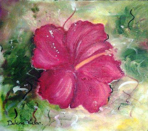 Red Hibiscus  210mm x 240mm