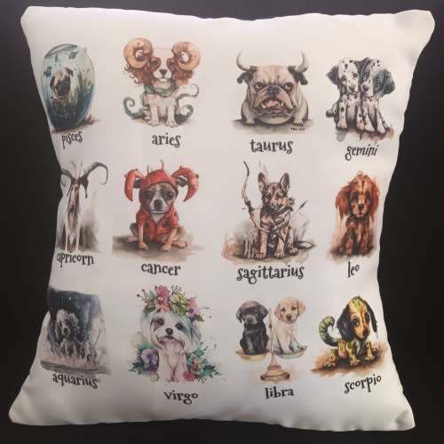 Scatter Cushion - Doggy Zodiac