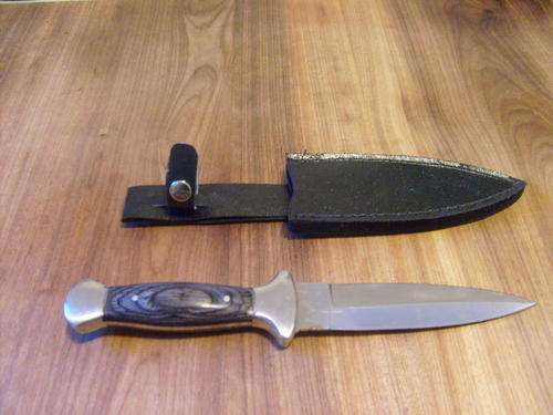 US MILITARY MARINE   KNIFE DAGGER 440 steel with sheath 30cm GREAT VALUE!!!