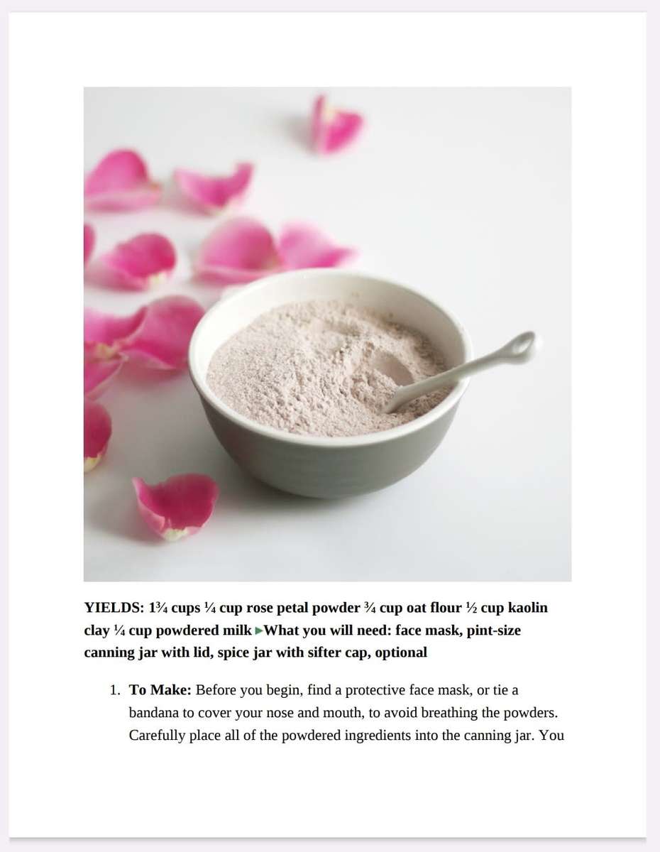 100 Organic Skin Care Recepies EBook PDF