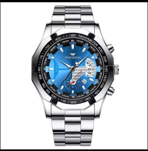 FNGEEN Quartz Watch - Stainless Steel strap/Blue face