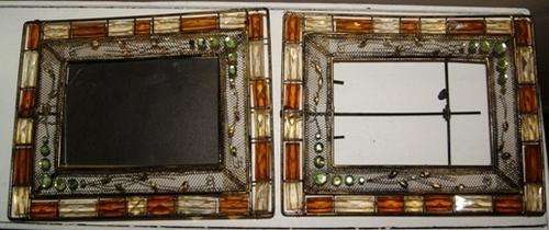 XMAS SALE!!! Vintage Wire and Beads Photo Frames x2