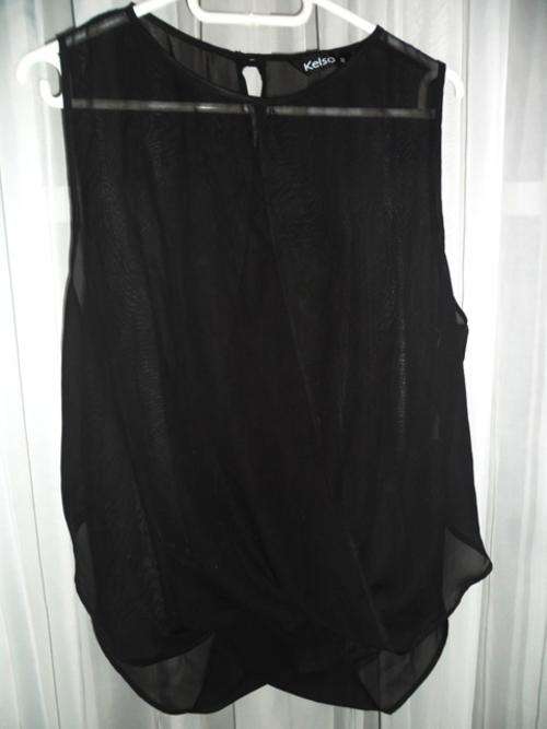 XMAS SALE!!! Kelso Black Chiffon Top size 36