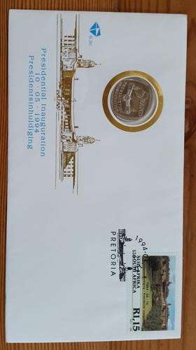 Nelson Mandela - Inaugural First Day Cover with R5 coin!