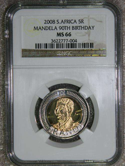 10 x R5 Birthday coins with HIGH  MS66 NGC grade. BID PER COIN