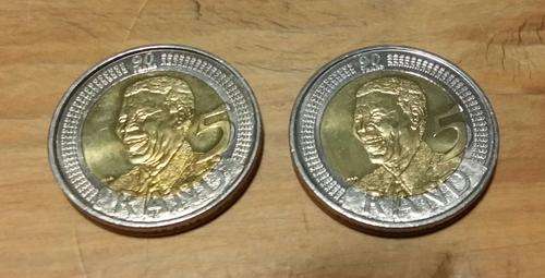 X2  2008 NELSON MANDELA BIRTHDAY COINS