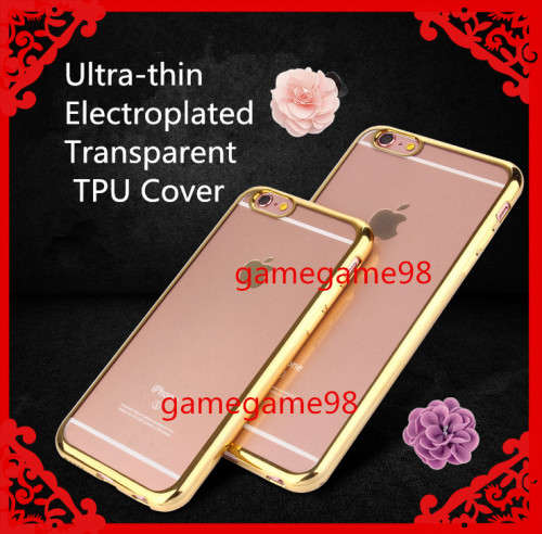 Ultra-thin Electroplated Transparent TPU Cover For SAMSUNG GALAXY SMART PHONE AND APPLE IPHONE