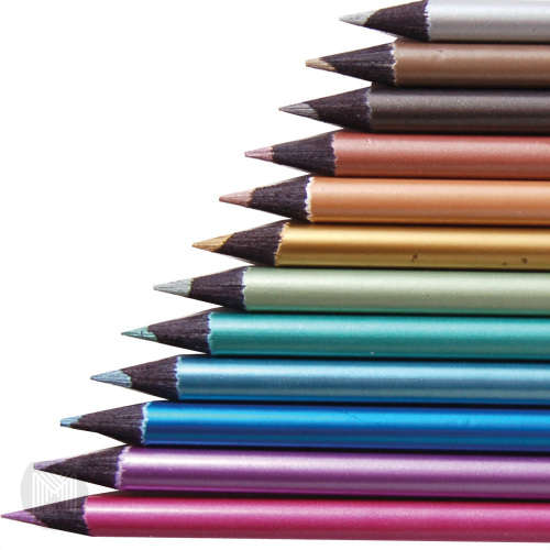 METALLIC COLOURING PENCILS 10 PENCILS