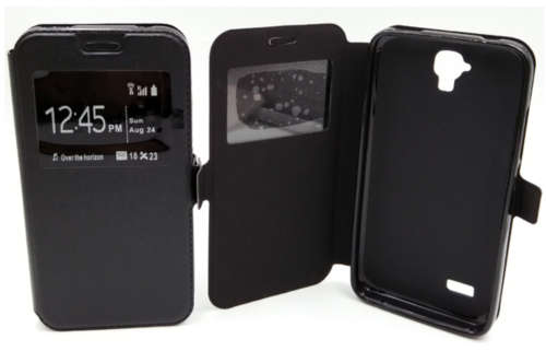 Huawei Y560 Flip Cover with tempered glass