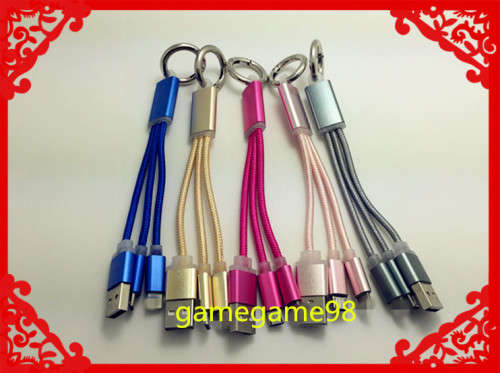 2 in 1  reversible Micro USB & Lightning Charge Cable For iOS IPHONE & Android 13CM LONG