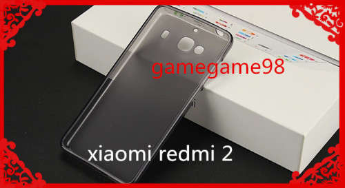 Xiaomi redmi 2 black case cover with tempered glass