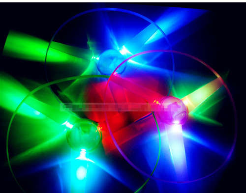 Outdoor LED Frisbees Boomerangs Flash Light Dragonfly Spinning UFO Space Flying Saucer