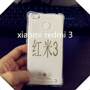 Ballistic durable drop Protection Soft Gel Cover for XIAOMI REDMI 3 /3S with tempered glass