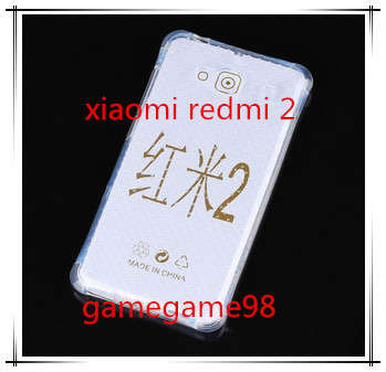 Ballistic durable drop Protection Soft Gel Cover for XIAOMI REDMI 2 with tempered glass
