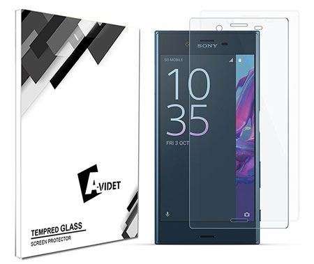 Sony Xperia XZ TPU clear back case cover with tempered glass