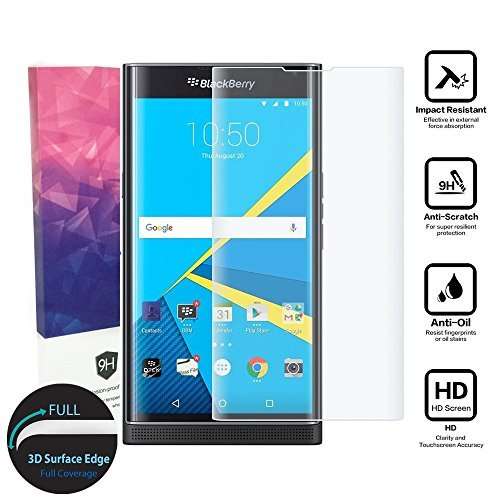 3D Curved Full Tempered Glass Film Screen Protector With Edge For Blackberry Priv, Local Stock.
