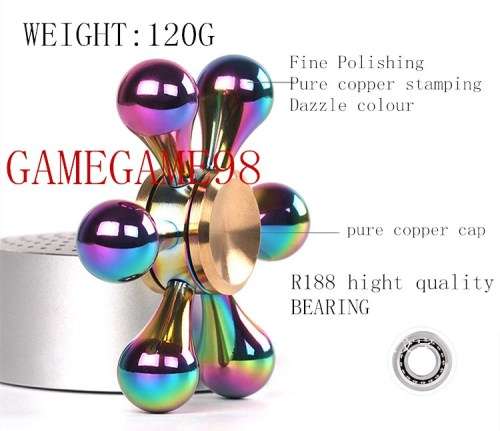 Rainbow  Fidget Brass Copper Metal Bearing Spinner Focus Toy EDC For Kids/Adults,LOCAL STOCK.
