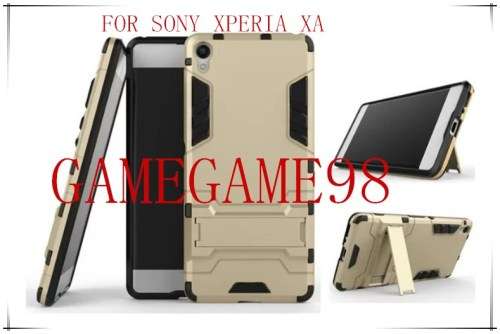 TPU+ PC 2 IN 1 Hybrid Dual Heavy Shockproof Stand Hard Back Case Cover FOR SONY XPERIA XA