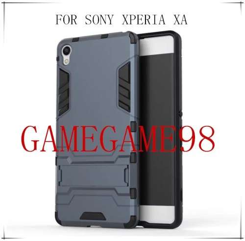 TPU+ PC 2 IN 1 Hybrid Dual Heavy Shockproof Stand Hard Back Case Cover FOR SONY XPERIA XA