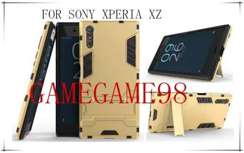 TPU+ PC 2 IN 1 Hybrid Dual Heavy Shockproof Stand Hard Back Case Cover FOR SONY XPERIA XZ