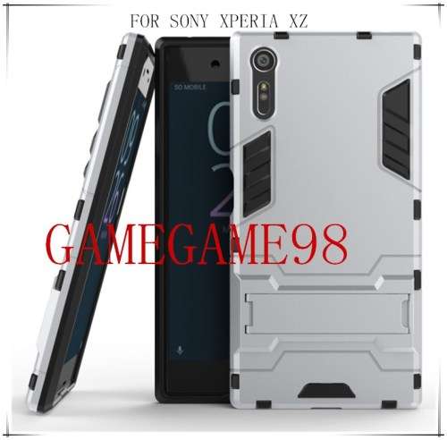 TPU+ PC 2 IN 1 Hybrid Dual Heavy Shockproof Stand Hard Back Case Cover FOR SONY XPERIA XZ