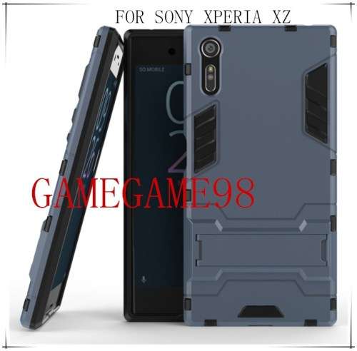 TPU+ PC 2 IN 1 Hybrid Dual Heavy Shockproof Stand Hard Back Case Cover FOR SONY XPERIA XZ
