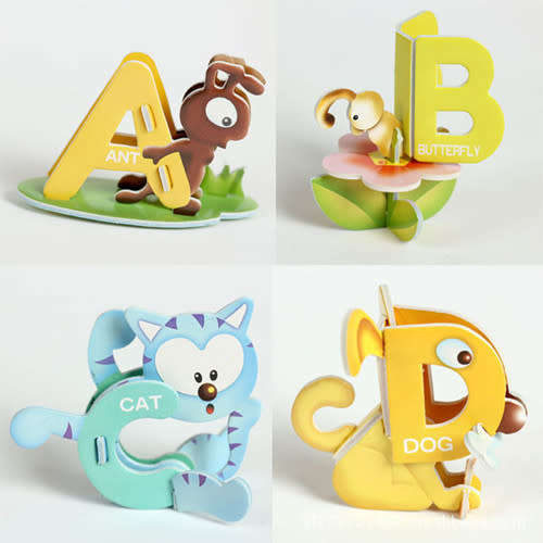 3D English Alphabet letters puzzles 26 letters