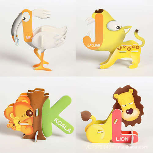 3D English Alphabet letters puzzles 26 letters