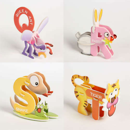 3D English Alphabet letters puzzles 26 letters