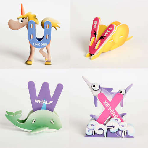 3D English Alphabet letters puzzles 26 letters