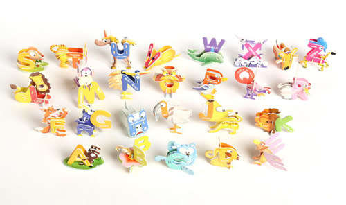 3D English Alphabet letters puzzles 26 letters