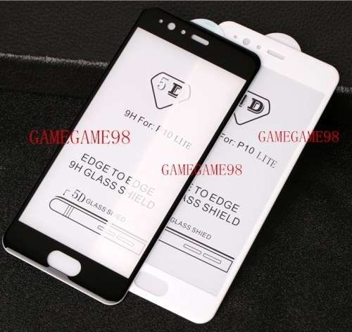 5D Curved Full Cover Tempered Glass Screen Protector For HUAWEI P10LITE P10 LITE (BLACK OR WHITE)