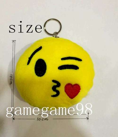 10*10cm Emoji  Pendant Smiley Plush Keychain, Soft Plush Toys & Hobbies keyring
