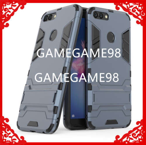 TPU+PC 2 IN 1 Hybrid Dual Heavy Shockproof Stand Back Case FOR HUAWEI P SMART FIG-LX1
