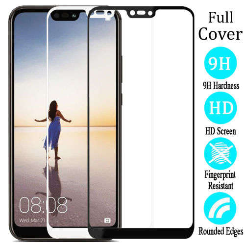 Premium Real 3D FULL CURVED Tempered Glass Film Screen Protector For HUAWEI P20 LITE