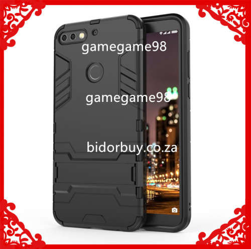 TPU+PC 2 IN 1 Hybrid Dual Heavy Shockproof Stand Back Case FOR HUAWEI Y7 2018