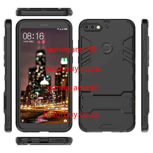 TPU+PC 2 IN 1 Hybrid Dual Heavy Shockproof Stand Back Case FOR HUAWEI Y7 2018