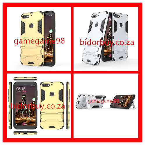 TPU+PC 2 IN 1 Hybrid Dual Heavy Shockproof Stand Back Case FOR HUAWEI Y7 2018